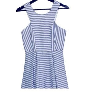 BCBGeneration blue & white striped halter dress size 2